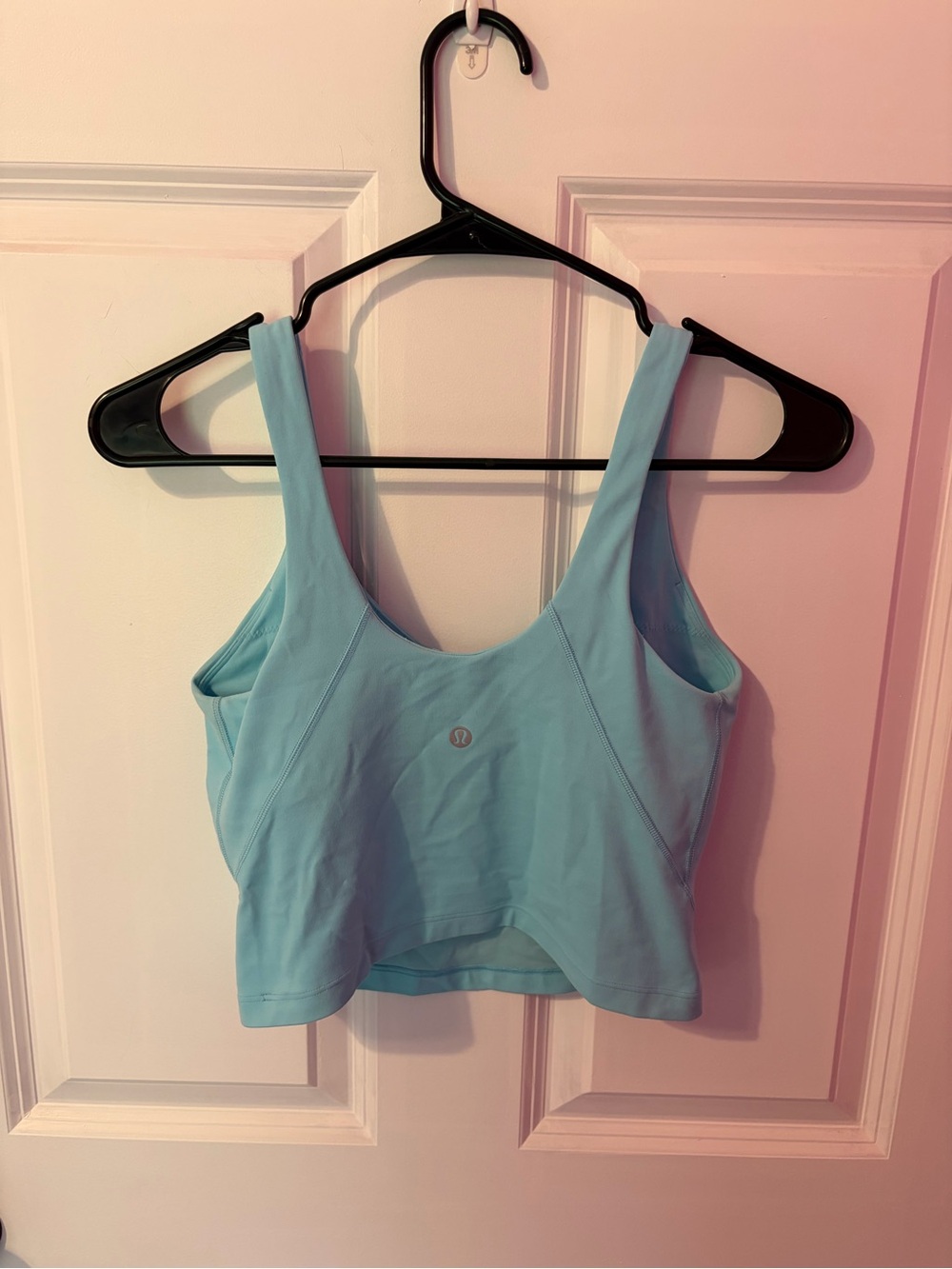 lululemon athletica light blue V-neck cropped tank - Picture 2 of 4